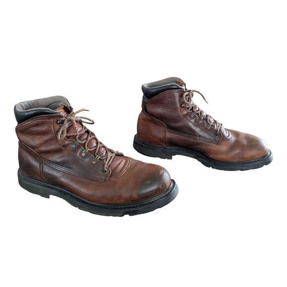 Vintage Red Wing Brown Leather Lace Up Boots - Size 14 main image 5